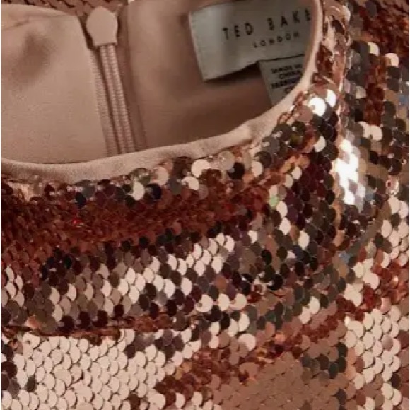 Ted Baker Sequin Blouse in Gold and Silver - Picture 3 of 7